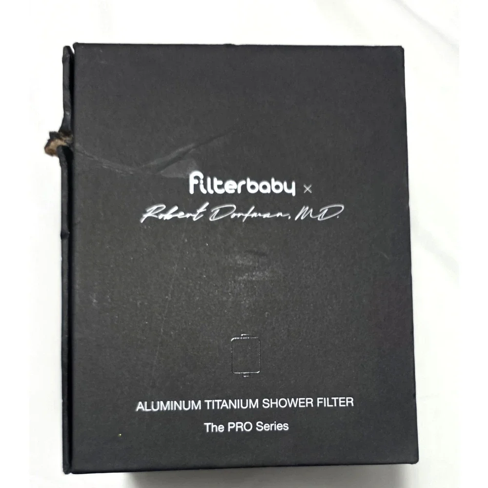 Filterbaby Pro X Dr. Dorfman Titanium Aluminum Shower Filter Chrome Open Box